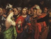 Lorenzo Lotto Christ and the Adulteress oil painting artist